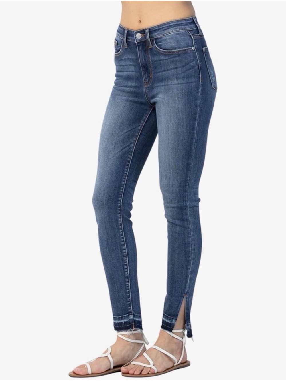 Judy Blue High-Rise Skinny Jeans with Ankle Slit